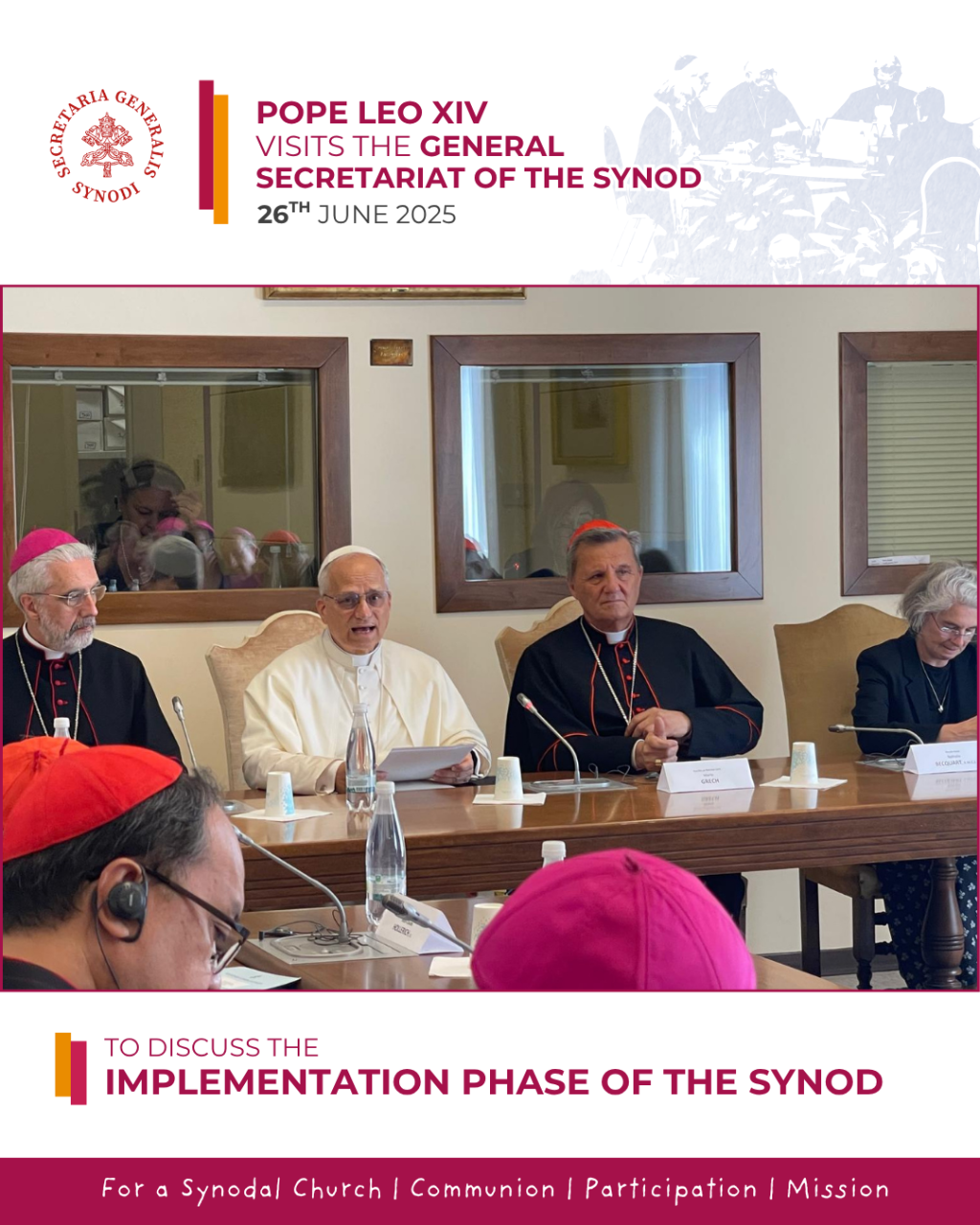El Papa León XIV se reúne con los miembros del XVI Consejo Ordinario de la Secretaría General del Sínodo
